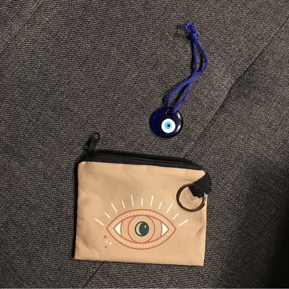 Evil Eye Bundle - Charm + Coin Purse (TAN)